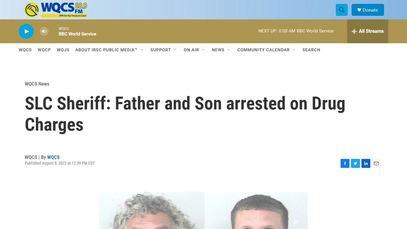 SLC Sheriff: Father and Son arrested on Drug Charges | WQCS